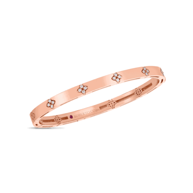 Roberto Coin 18K Rose Gold Verona Collection Diamond Bangle