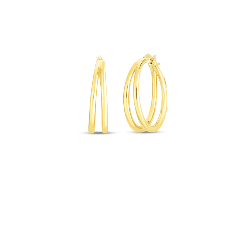 Roberto Coin 18K Yellow Gold Double Hoop Earrings