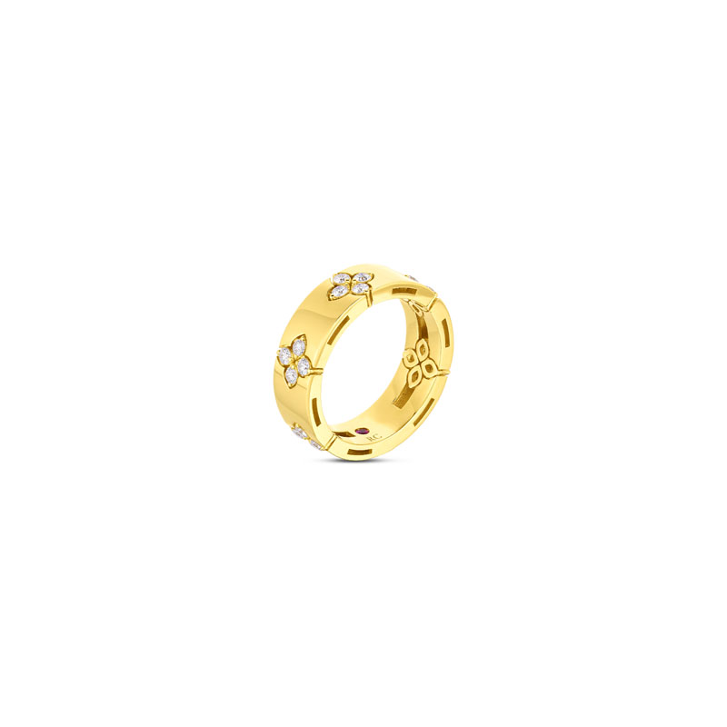 Roberto Coin 18K Yellow Gold Love in Verona Collection Diamond Ring