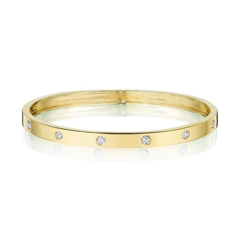 Penny Preville 18K Yellow Gold Diamond Bangle