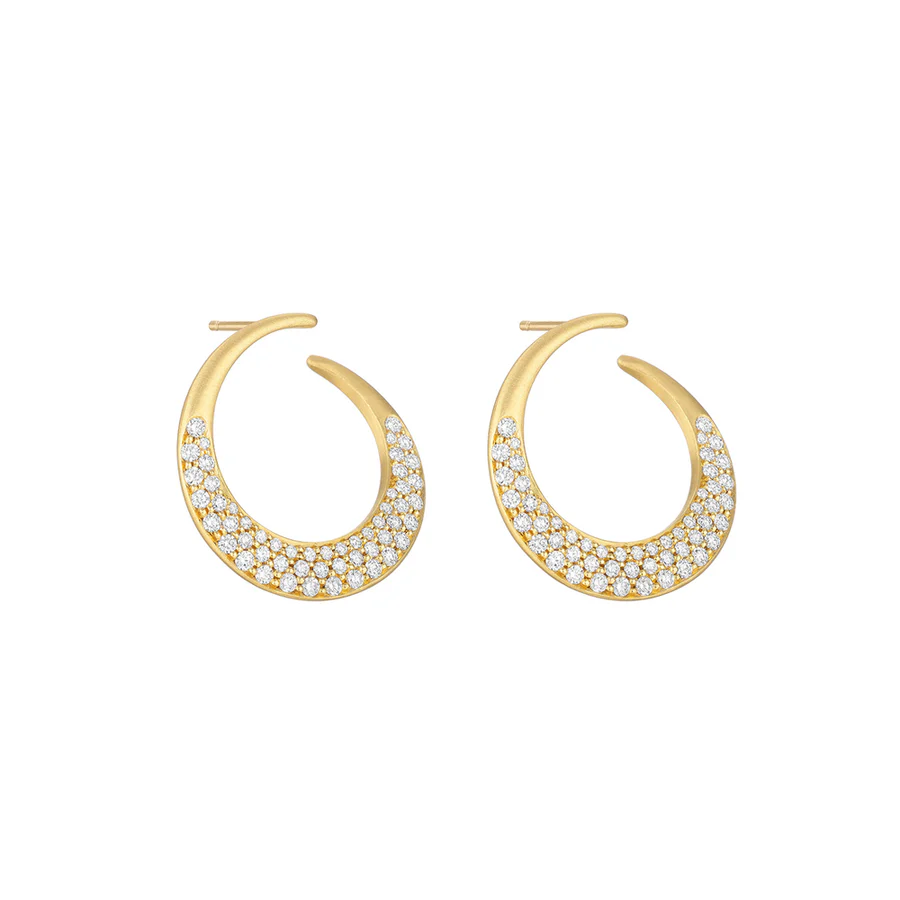 Carelle 18K Yellow Gold Diamond Earrings