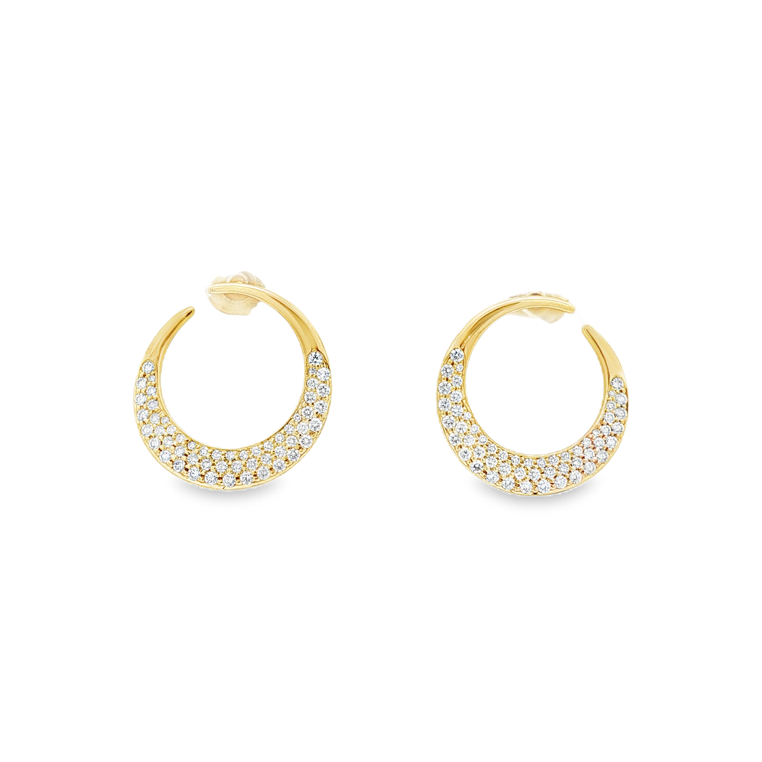 Carelle 18K Yellow Gold Diamond Earrings - 5856