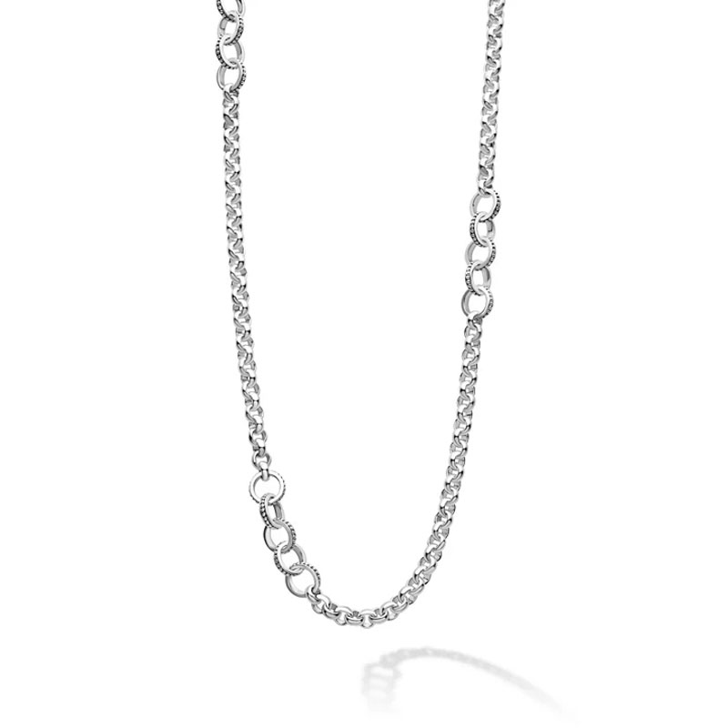 Lagos Sterling Silver Signature Caviar Collection Chain Link Necklace