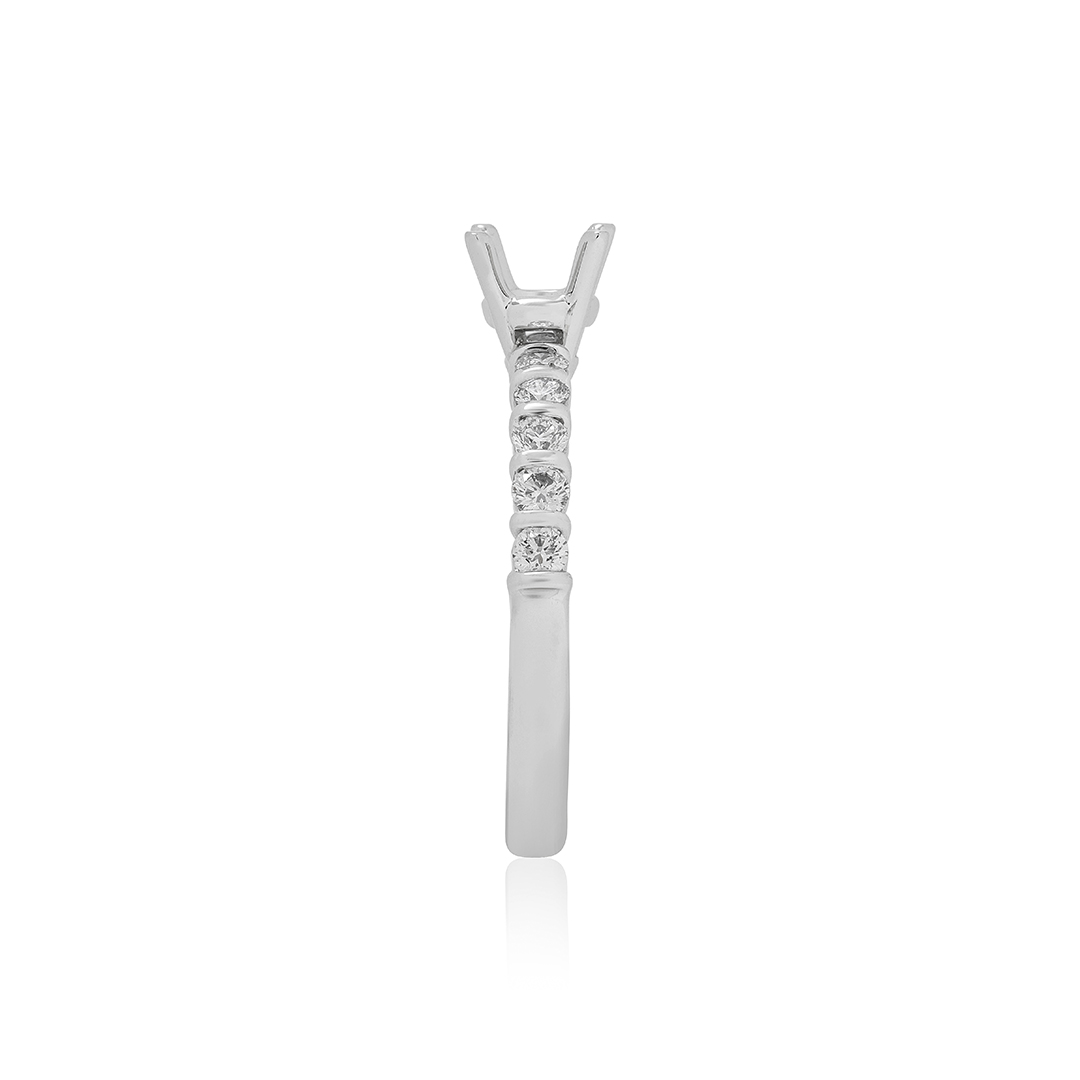 Platinum and Diamond Semi-Mounting