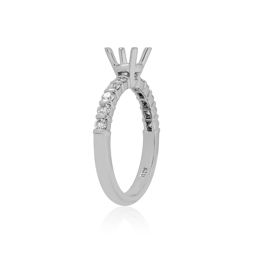 Platinum and Diamond Semi-Mounting