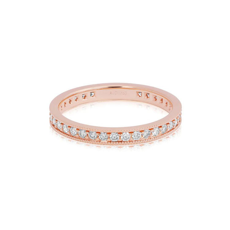 18K Rose Gold Diamond Eternity Band