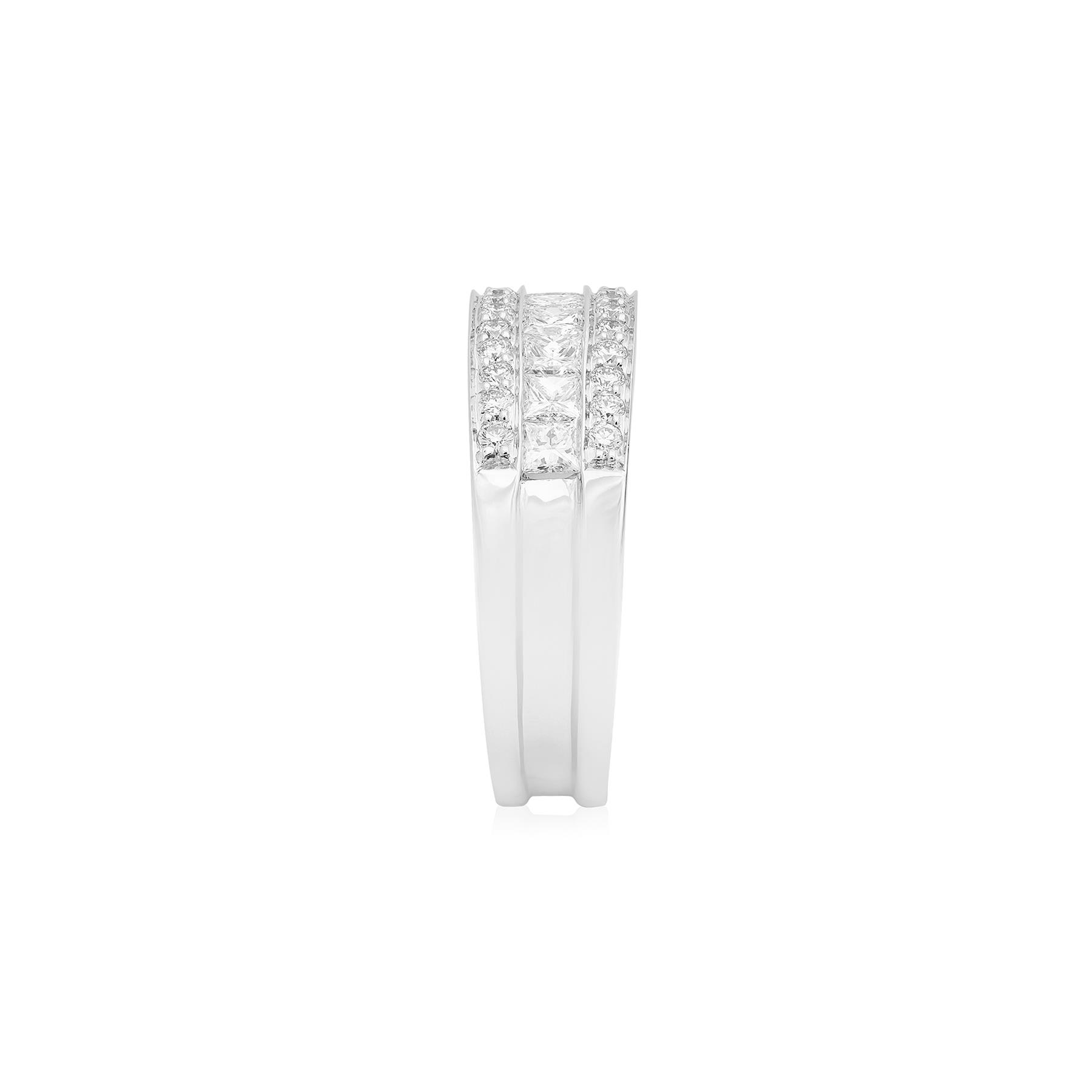 18K White Gold and Diamond Band