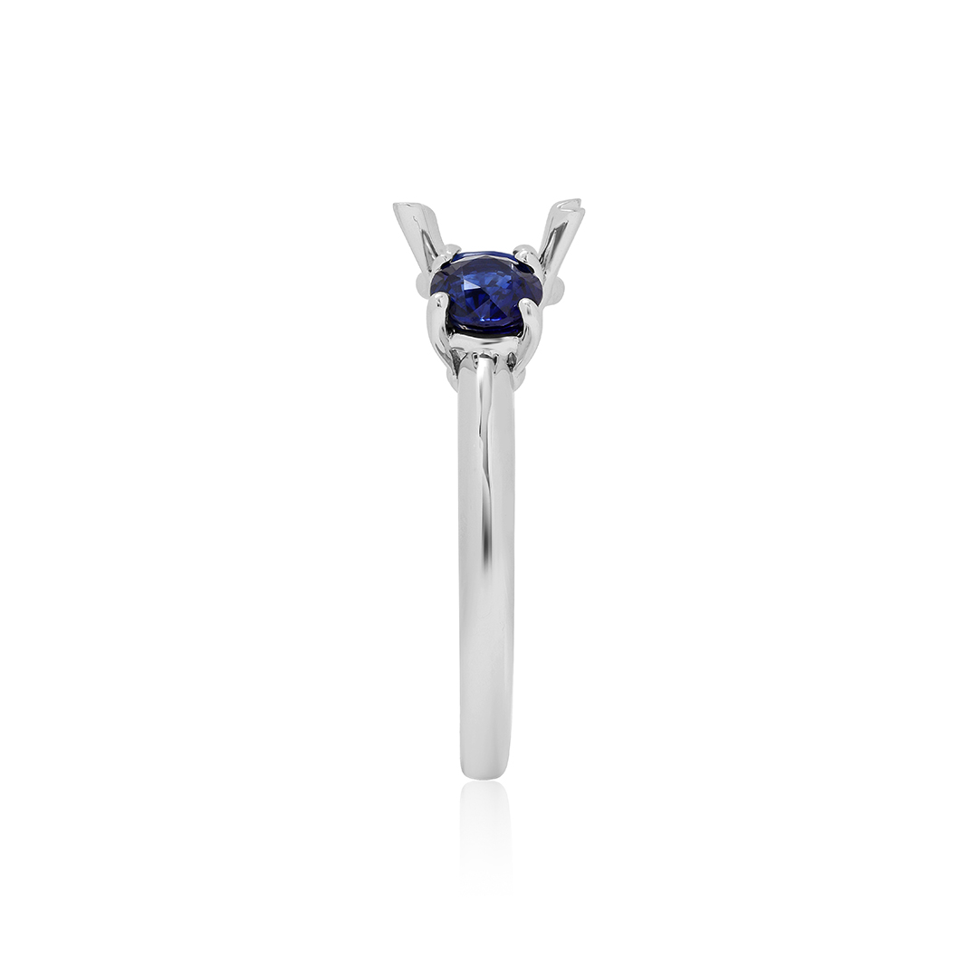 Platinum Blue Sapphire Ring Mount