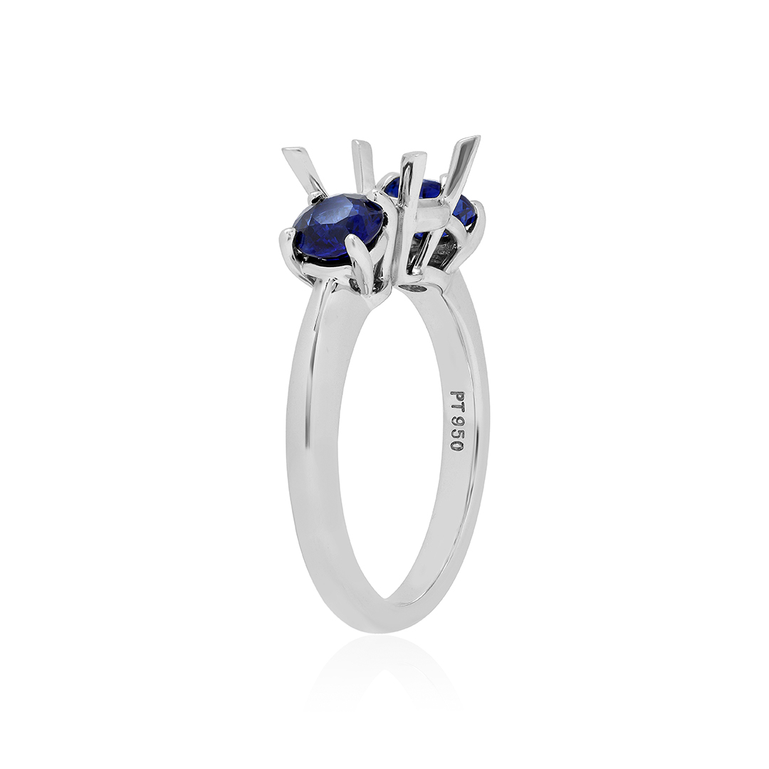 Platinum Blue Sapphire Ring Mount