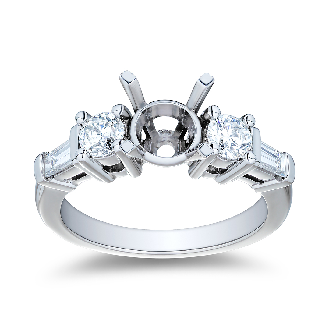 Platinum Diamond Semi Mount - 3777