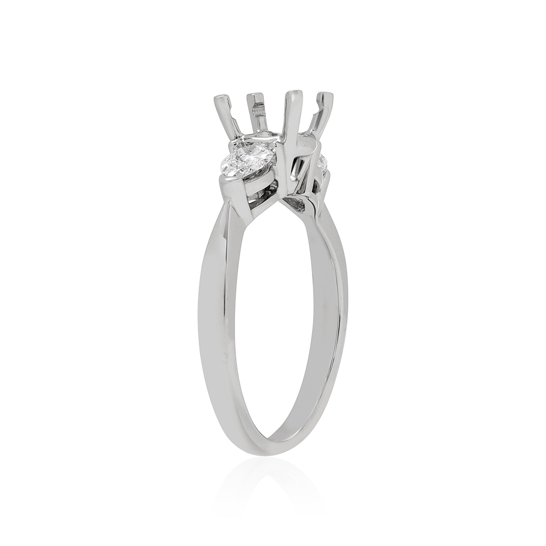 Platinum Diamond Three Stone Semi Mounting