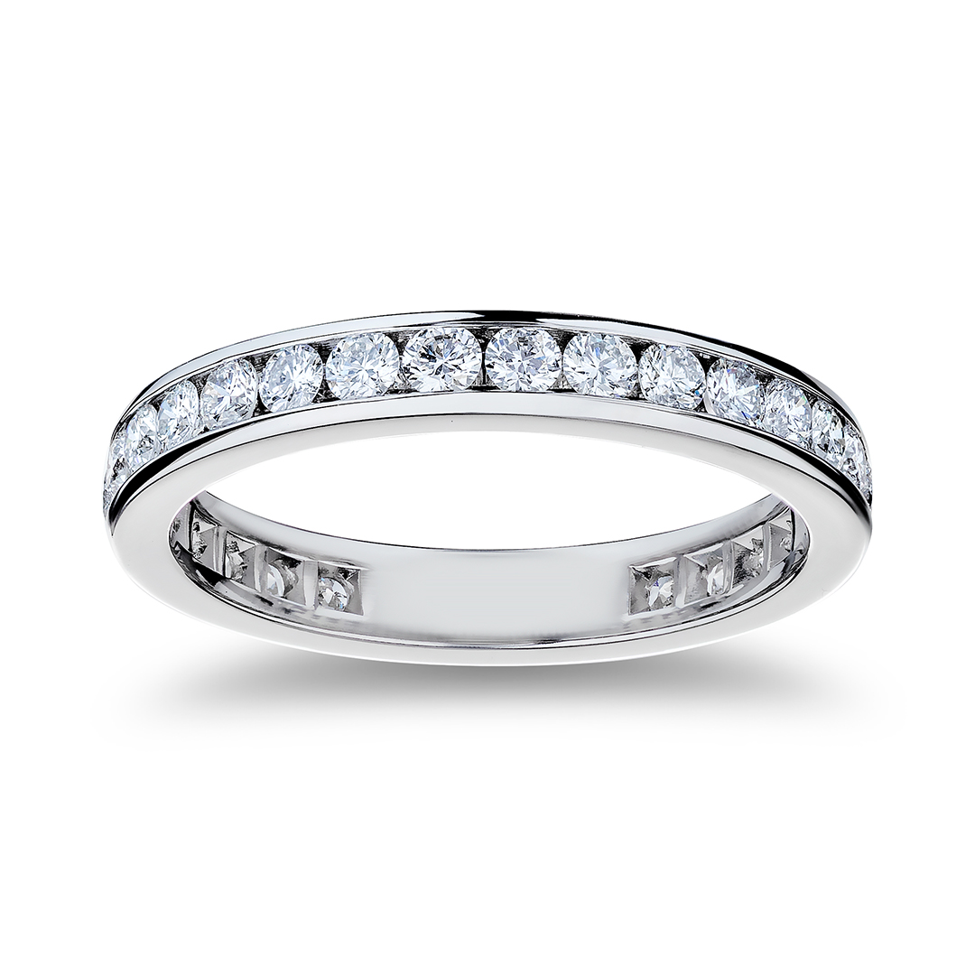 Platinum and Diamond Eternity Band