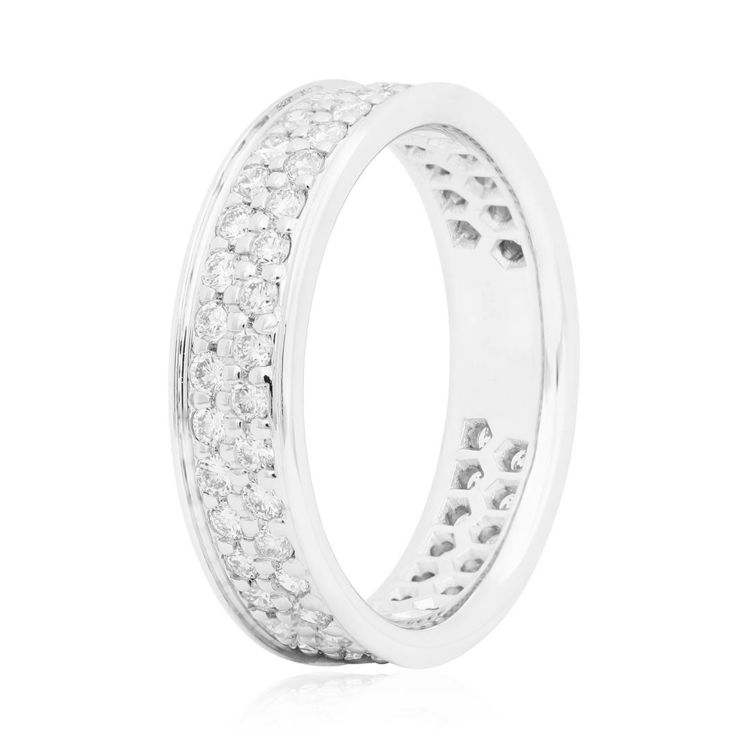 18K White Gold Diamond Band