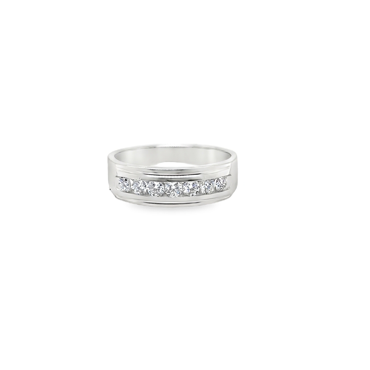 18K White Gold Diamond Band - 9827GW