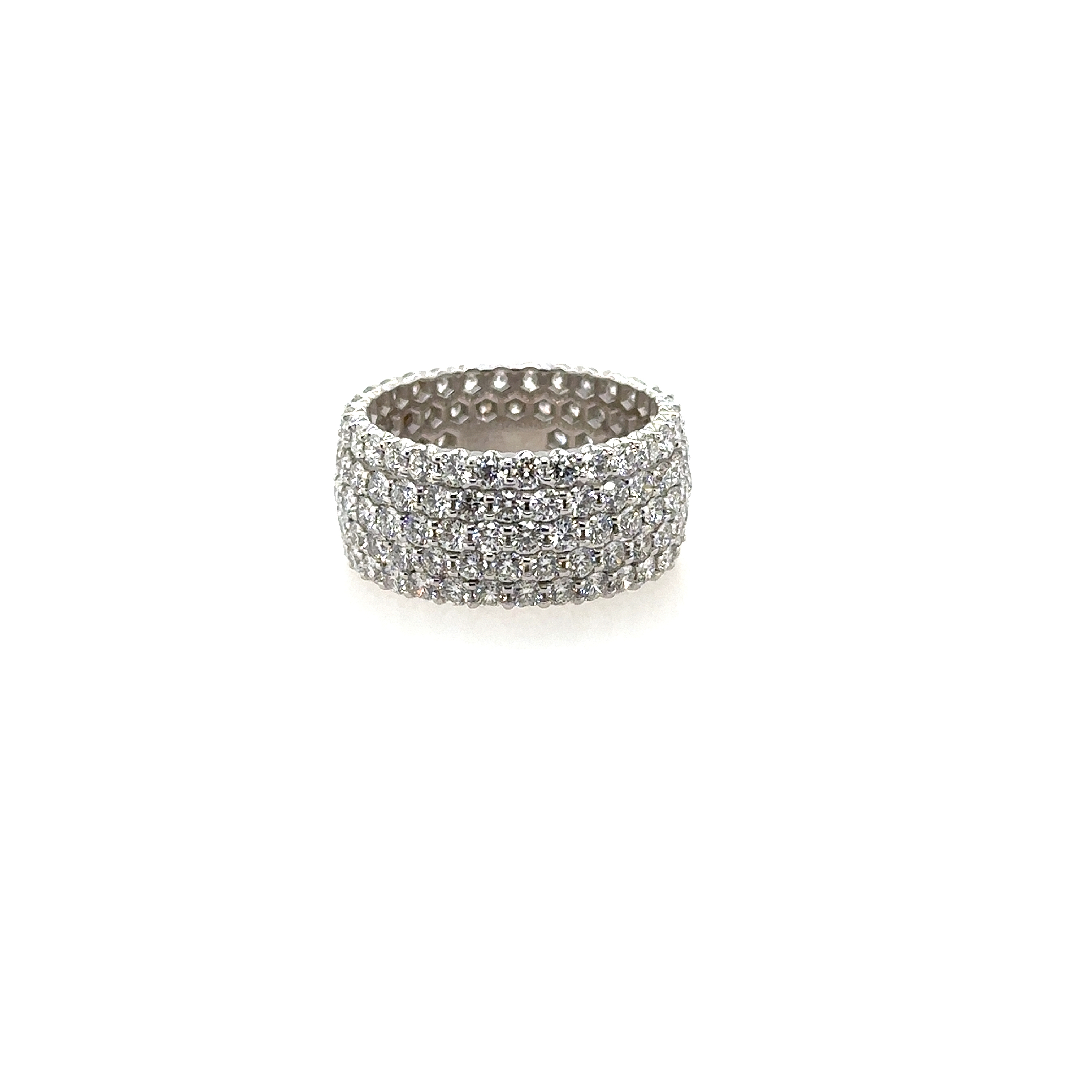 18K White Gold Diamond Band