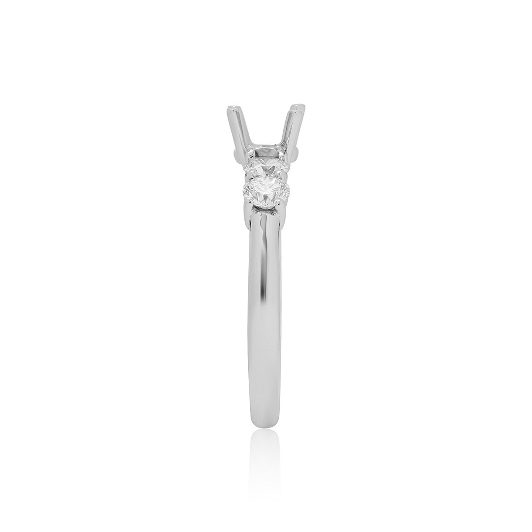 Platinum and Diamond Five Stone Semi Mounting