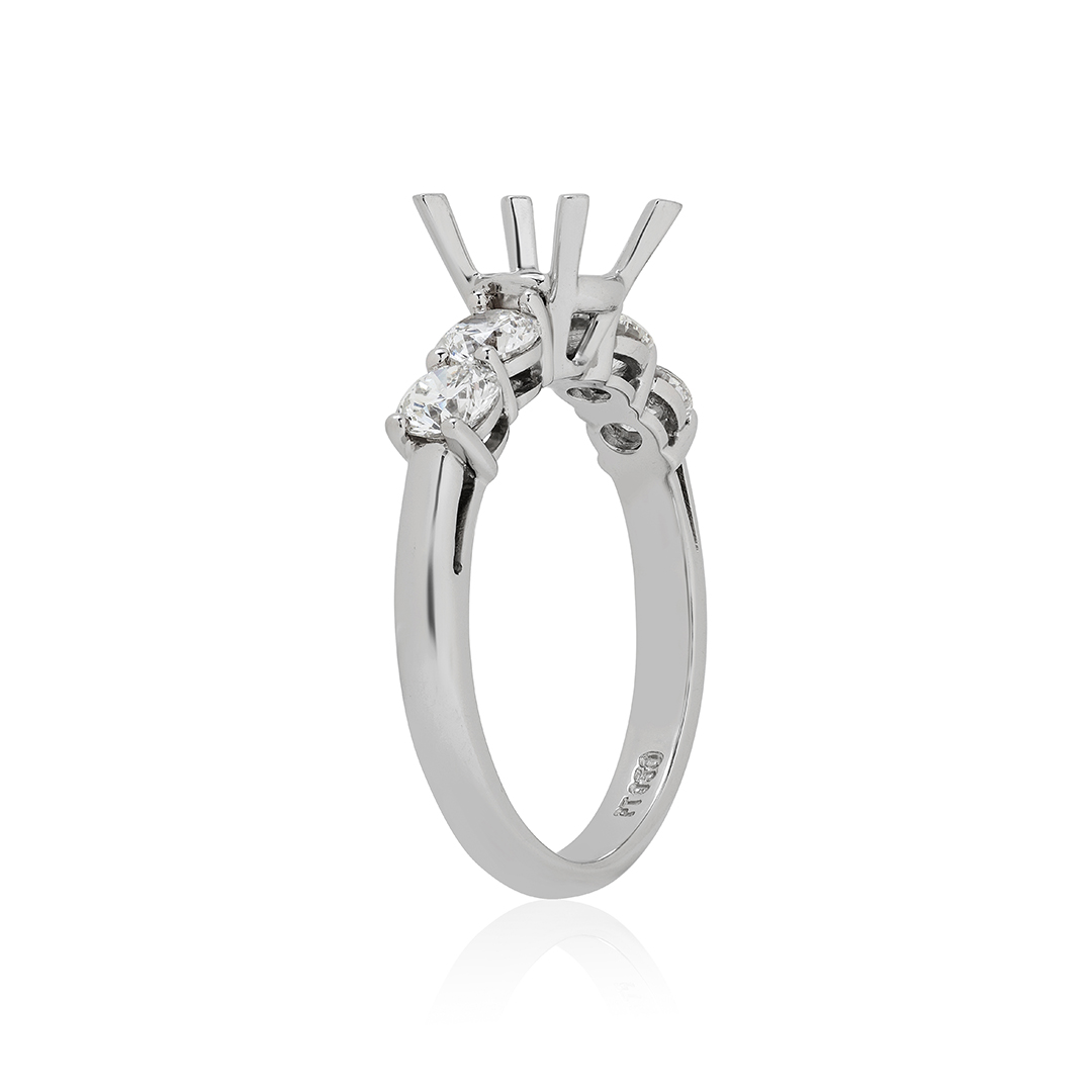 Platinum and Diamond Semi-Mounting