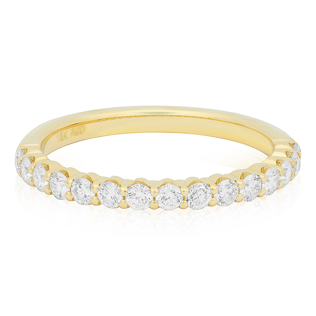 TIVOL 18K Yellow Gold and Diamond Wedding Band