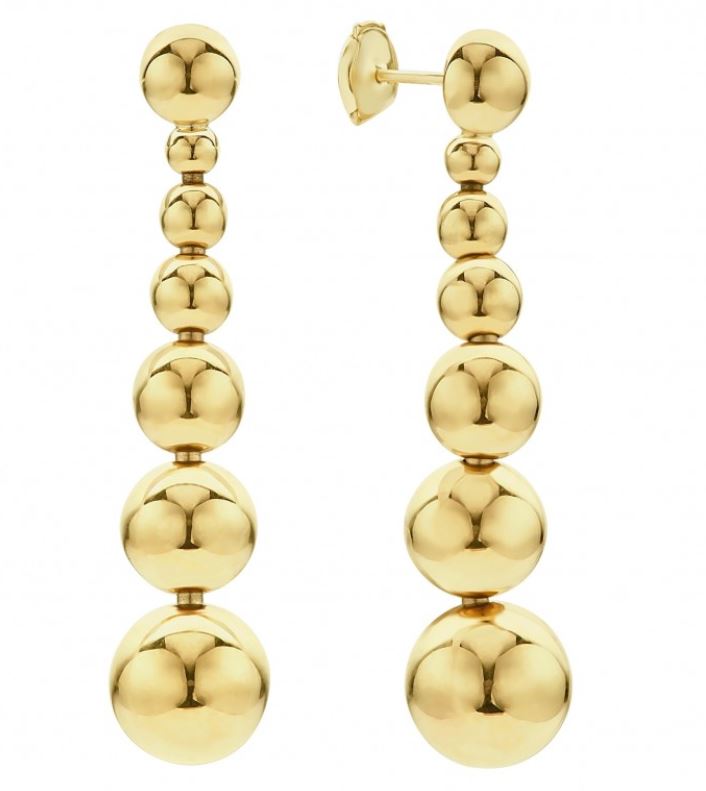 Cavior 18K Yellow Gold Earrings Caviar Collection Beading
