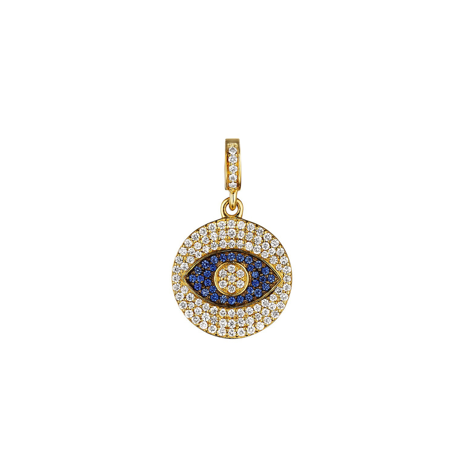 Penny Preville 18K Yellow Gold Petite Evil Eye Medallion