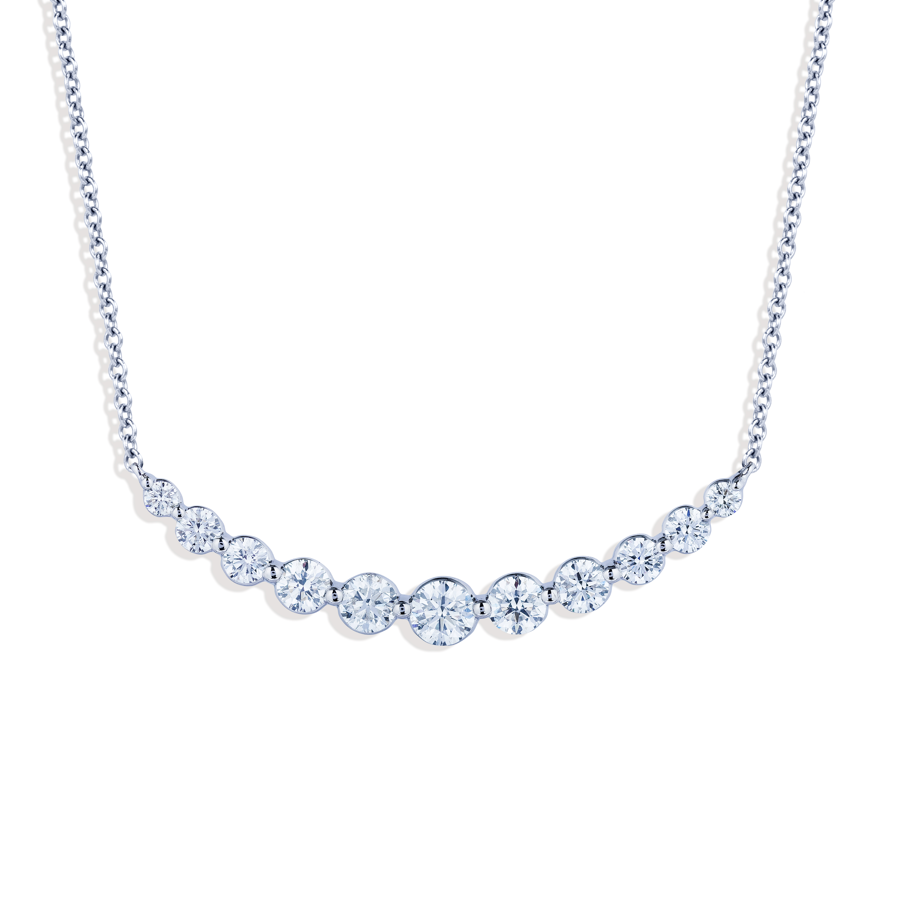 18K White Gold Diamond Necklace