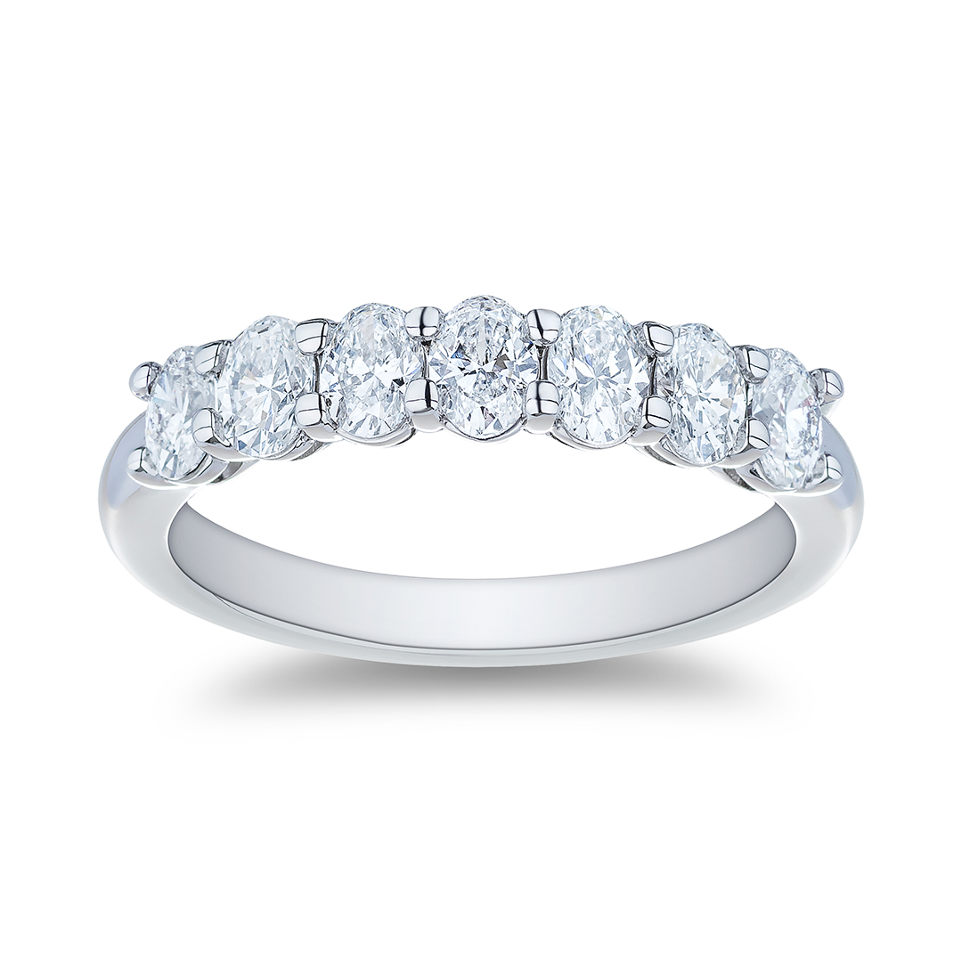 Platinum and Diamond Band Ring