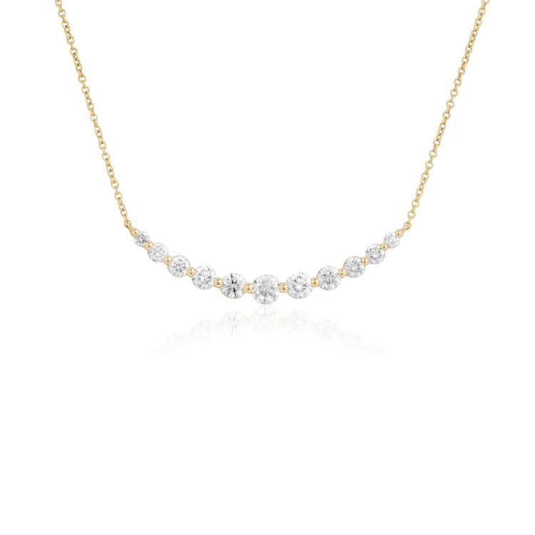 18K Yellow Gold Diamond Necklace