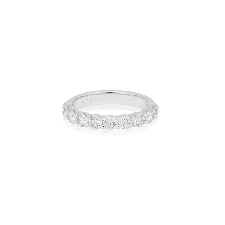 18K White Gold Diamond Band