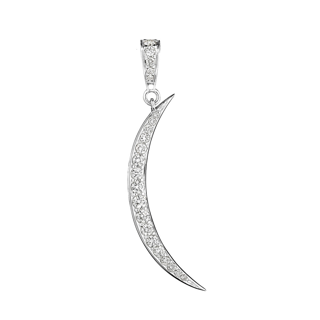 Penny Preville 18K White Gold Diamond Crescent Enhancer