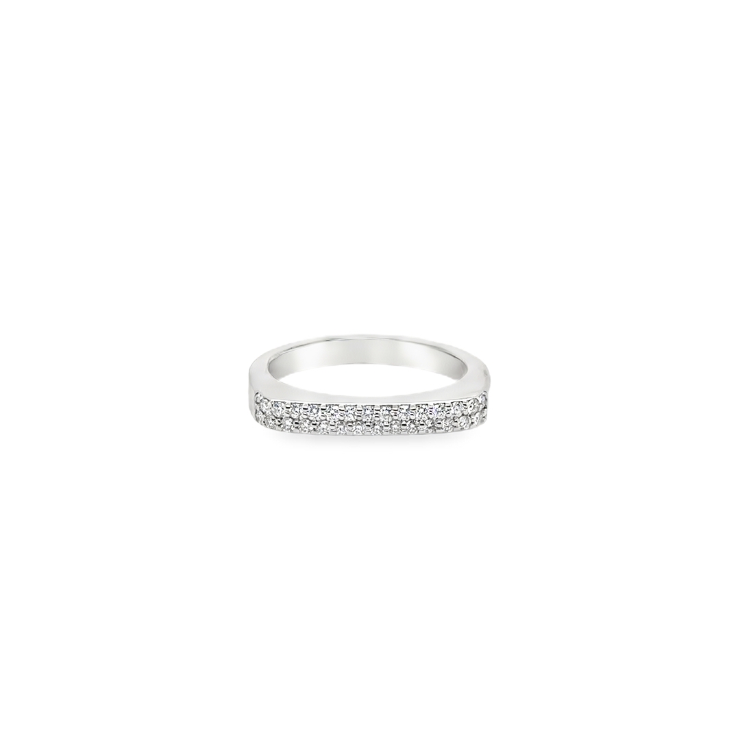 18K White Gold Diamond Band