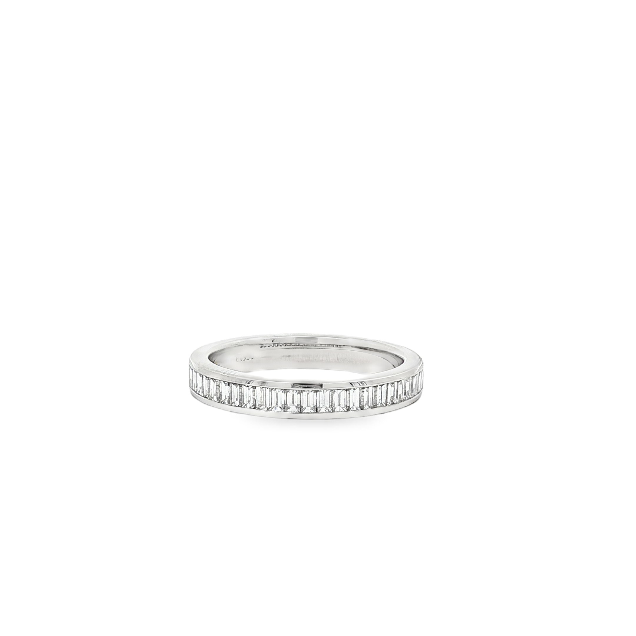 Platinum Baguette Channel Set Diamond Band