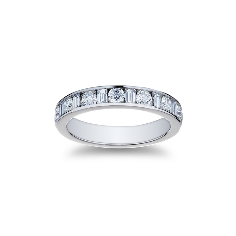 Platinum and Diamond Channel Set Band