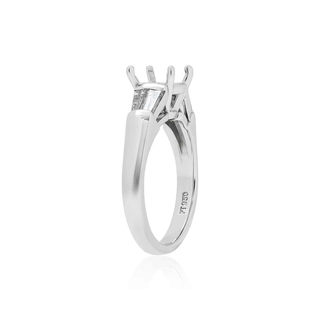 Platinum Ring with Diamond Semi Mount