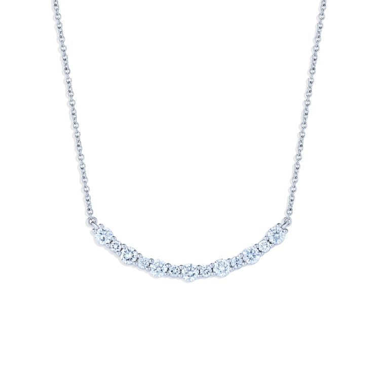 18K White Gold Diamond Necklace