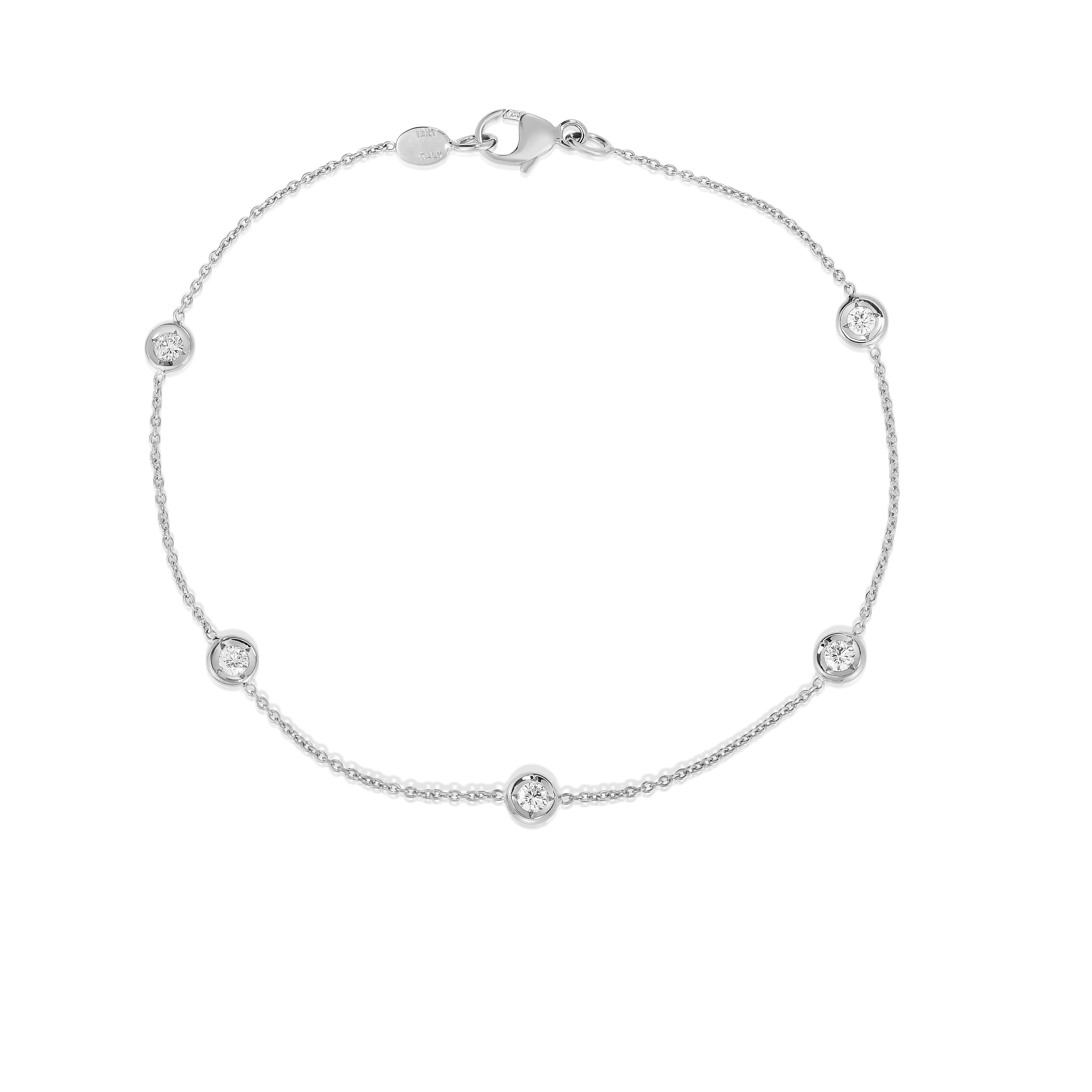 Roberto Coin 18K White Gold Diamonds by the Inch Bracelet