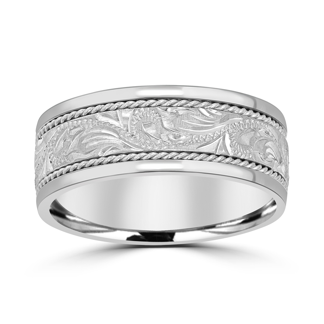 Novell Platinum Scroll Design Men