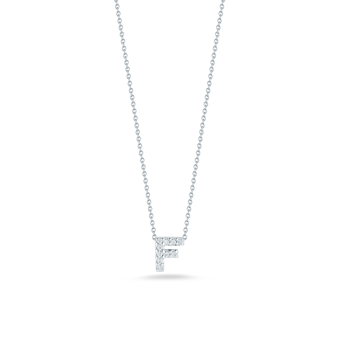 Roberto Coin 18K White Gold Love Letter Diamond 