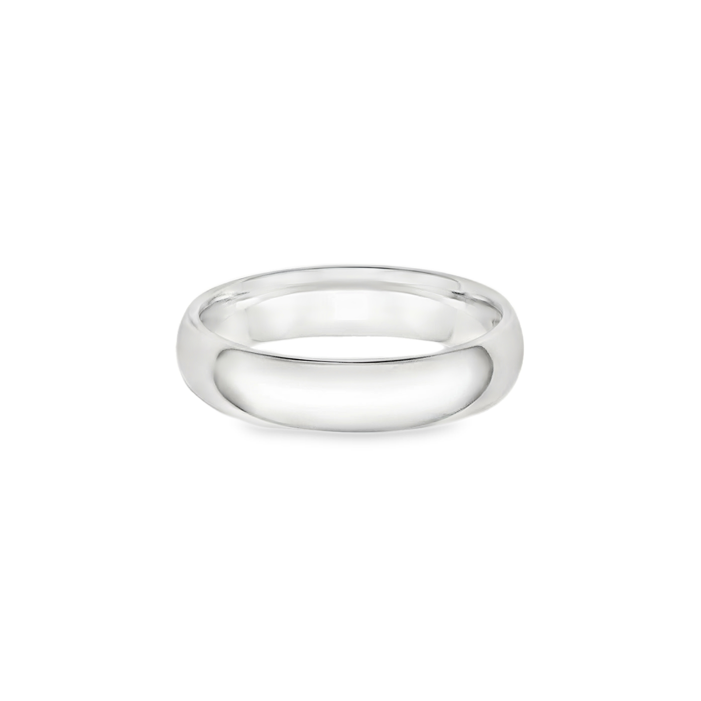 18K White Gold 4mm Wedding Band - 818