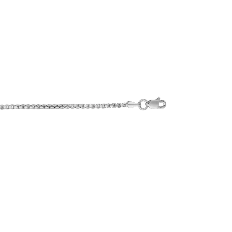 14K White Gold Box Chain - WRBX140-16