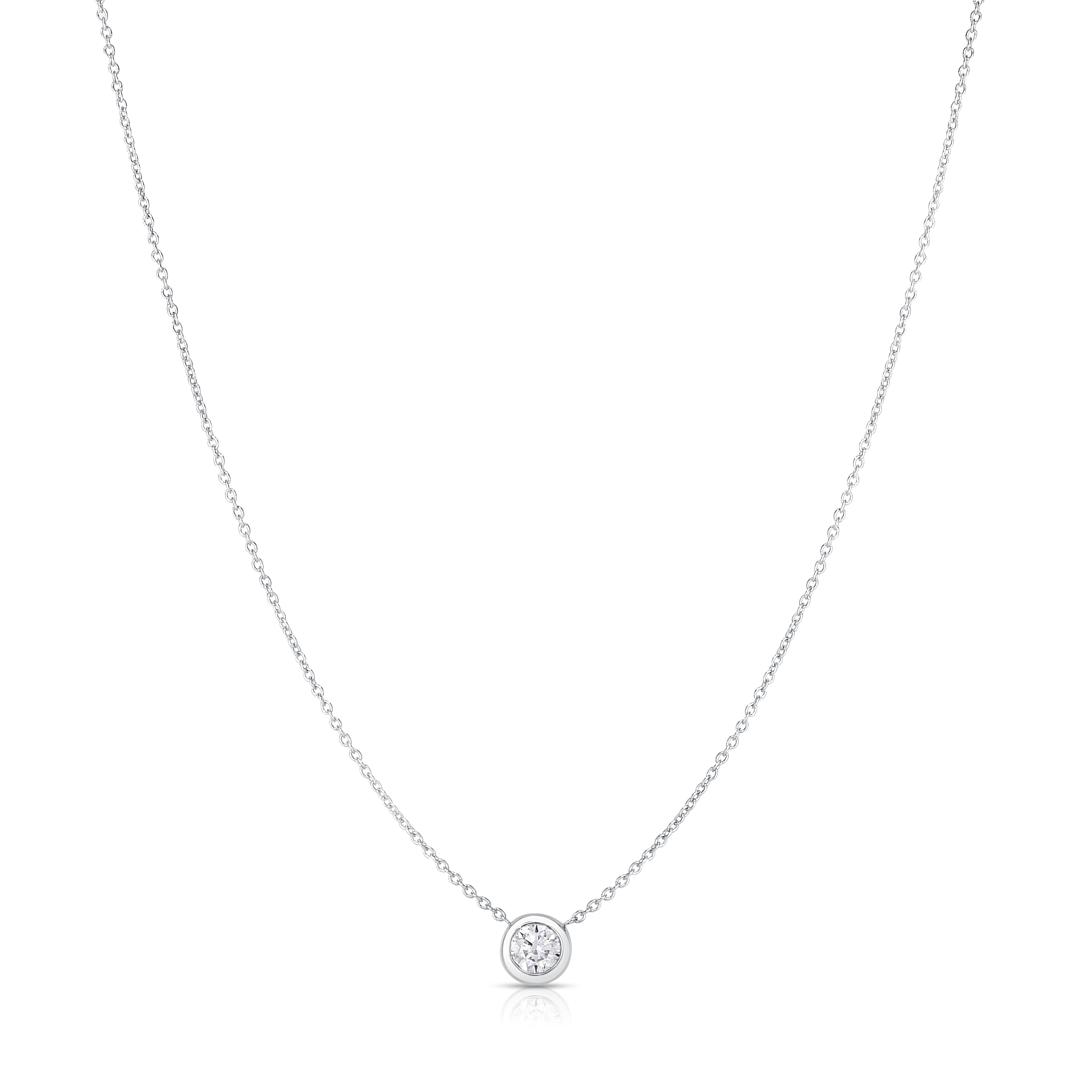 Roberto Coin 18K White Gold Diamonds by the Inch Necklace
