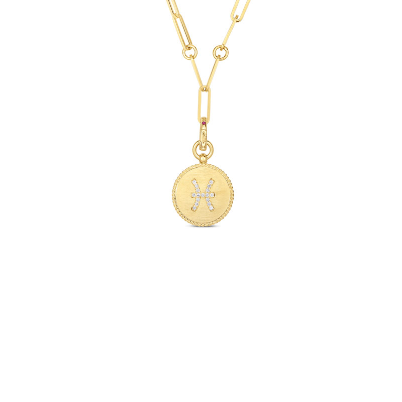 Roberto Coin 18K Yellow Gold Pisces Zodiac Medallion