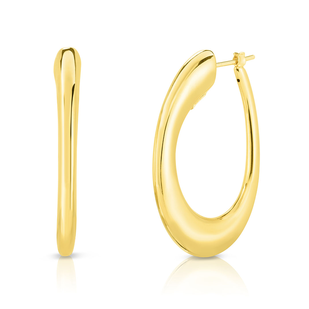 Roberto Coin 18K Yellow Gold Medium Perfect Hoop Earrings