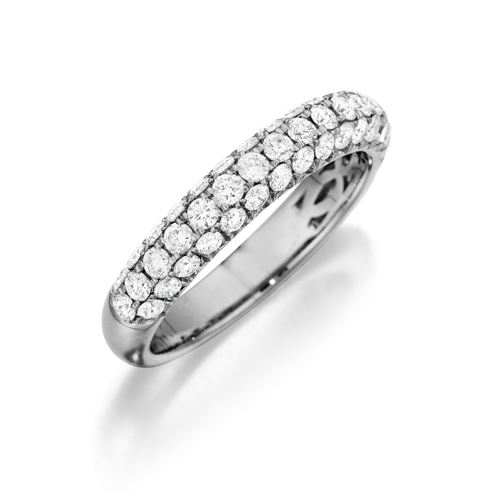 Henri Daussi 14K White Gold Diamond Band - 908