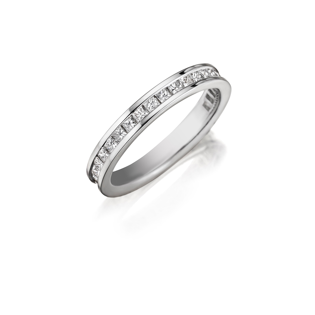 Henri Daussi 18K White Gold Diamond Band - 909