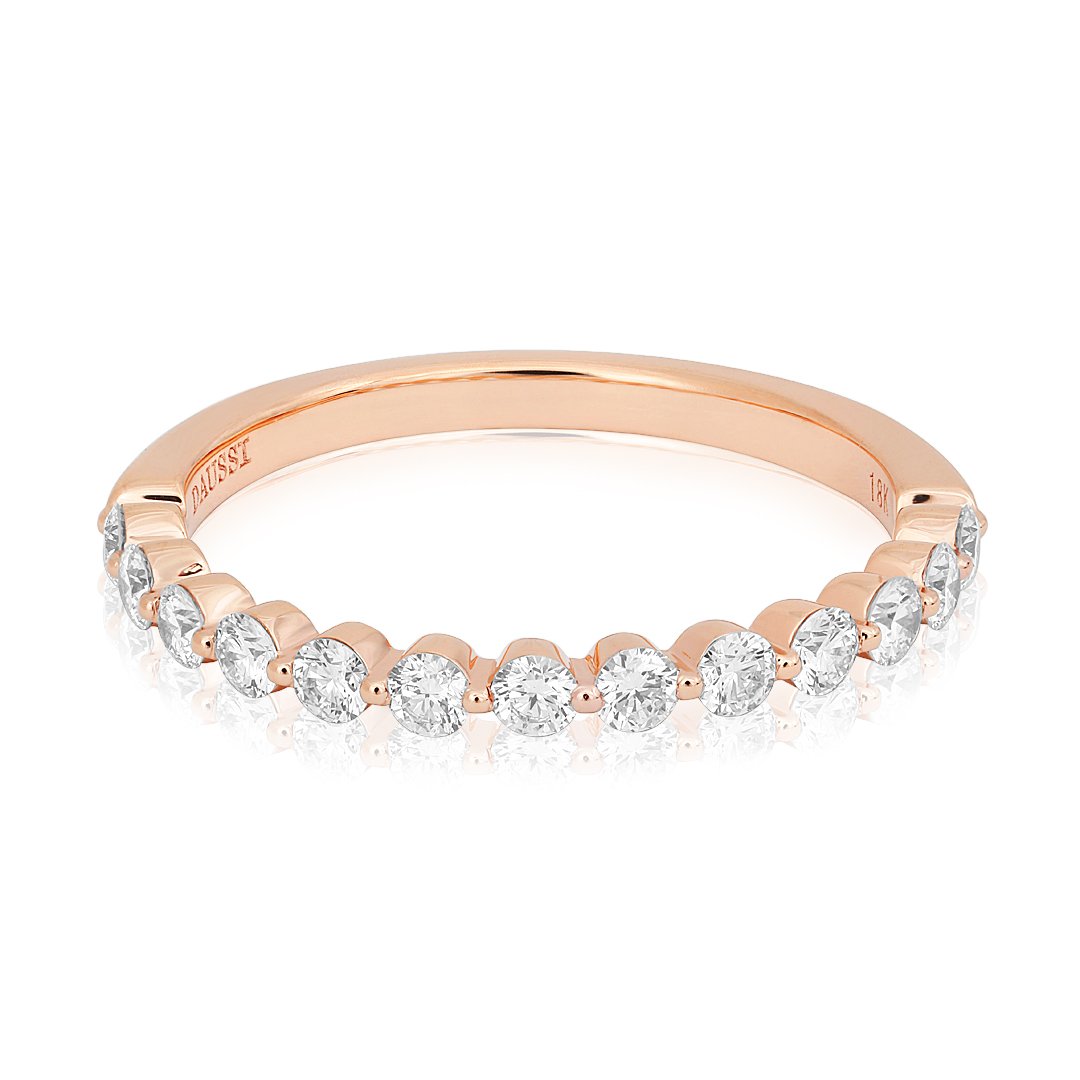 18K Rose Gold Diamond Band