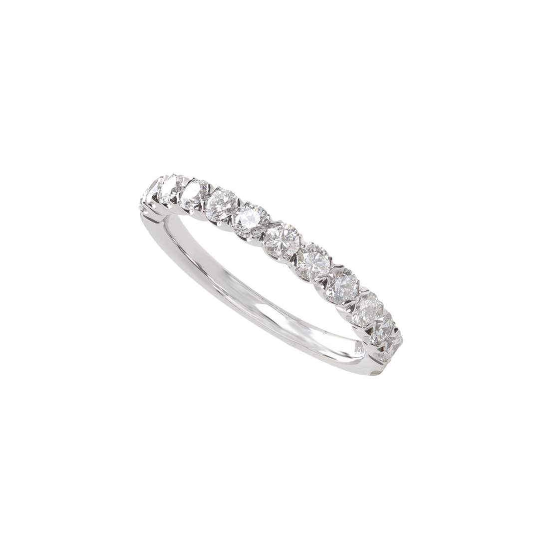Henri Daussi 14K White Gold Diamond Wedding Band - R9H