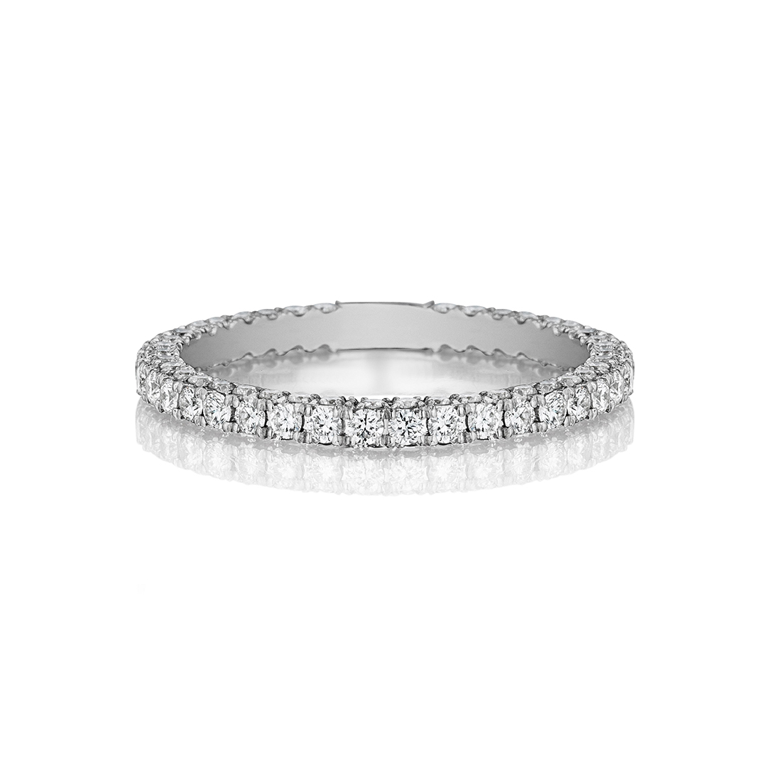 Henri Daussi 18K White Gold Diamond Band - 912