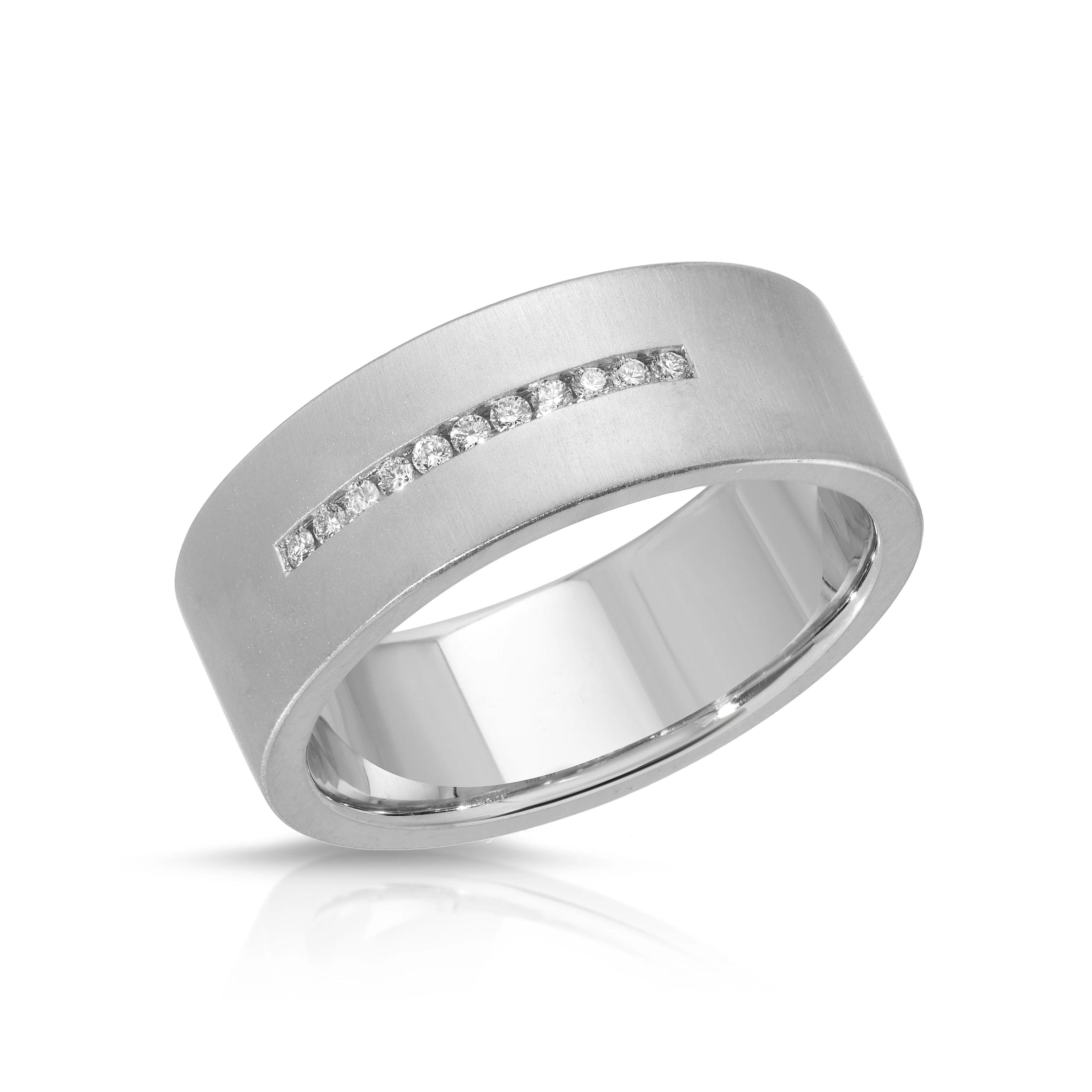 Platinum Diamond Brushed Finish Band - 960