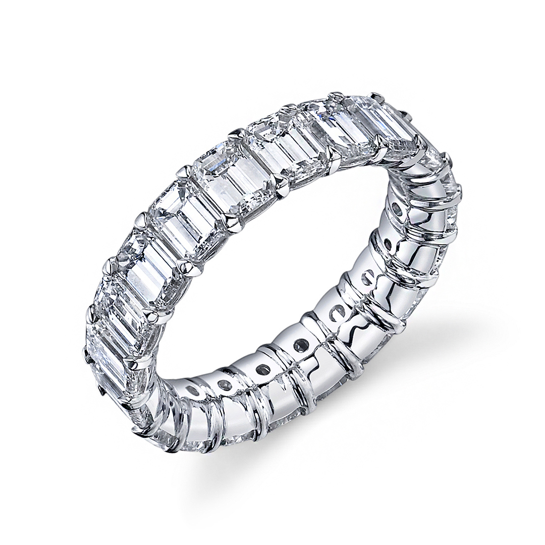 Platinum Diamond Buttercup Eternity Band - F072AP