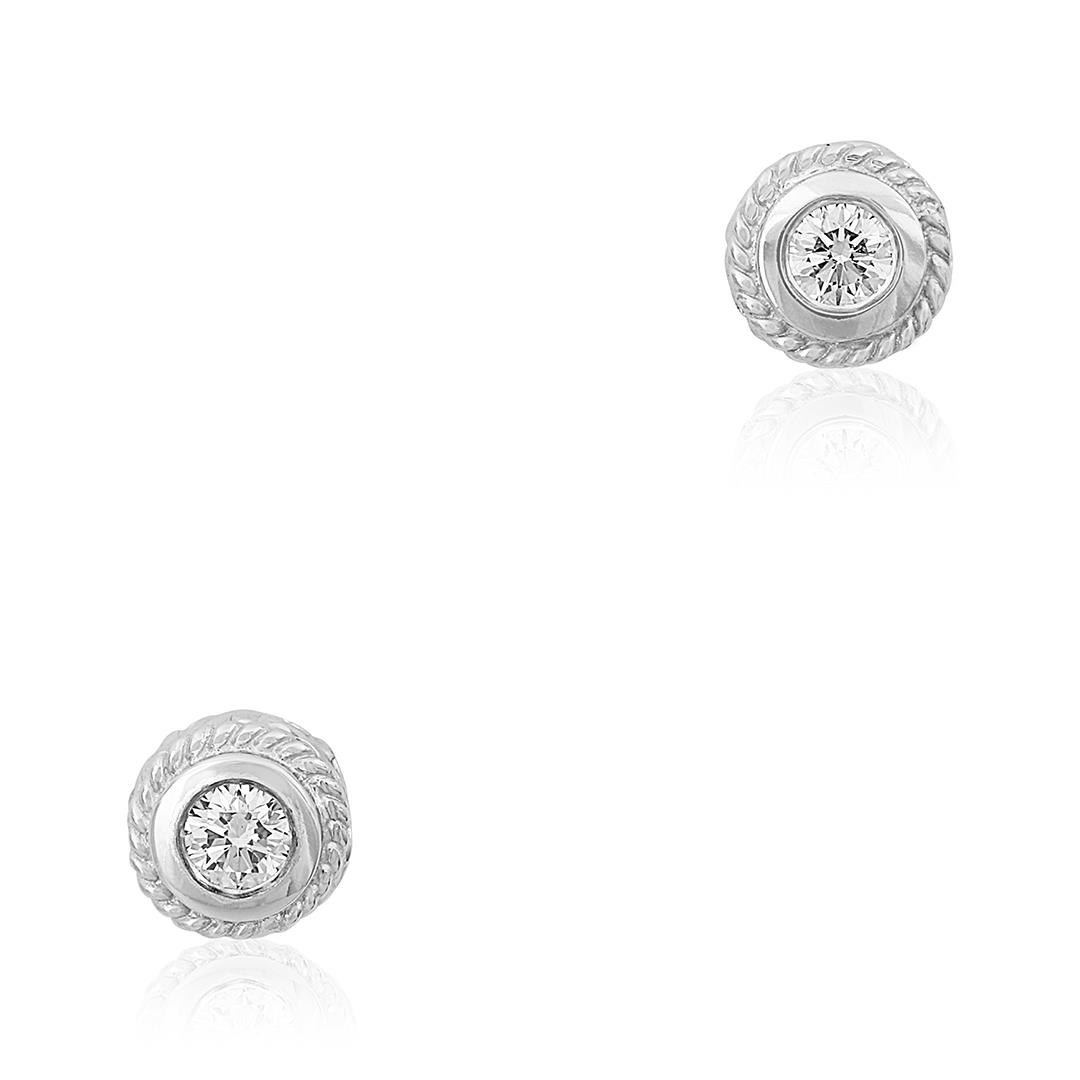 Penny Preville White Gold Diamond Stud Earrings